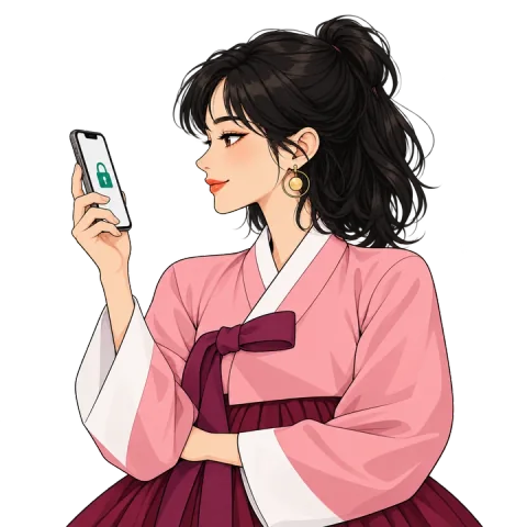 스치니 궁합보기 안내 한복 웹툰 캐릭터